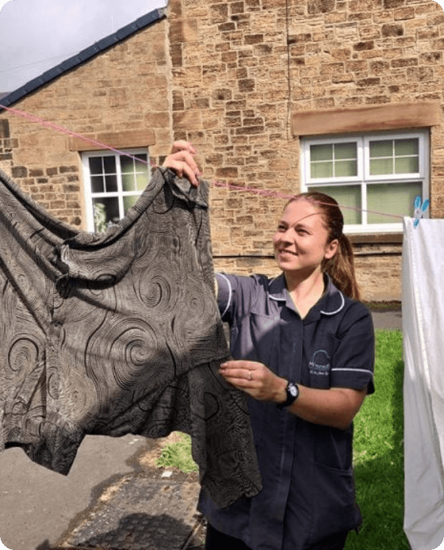 Our domestic help or cleaning Durham team can help; regular cleaning, laundry, social support services